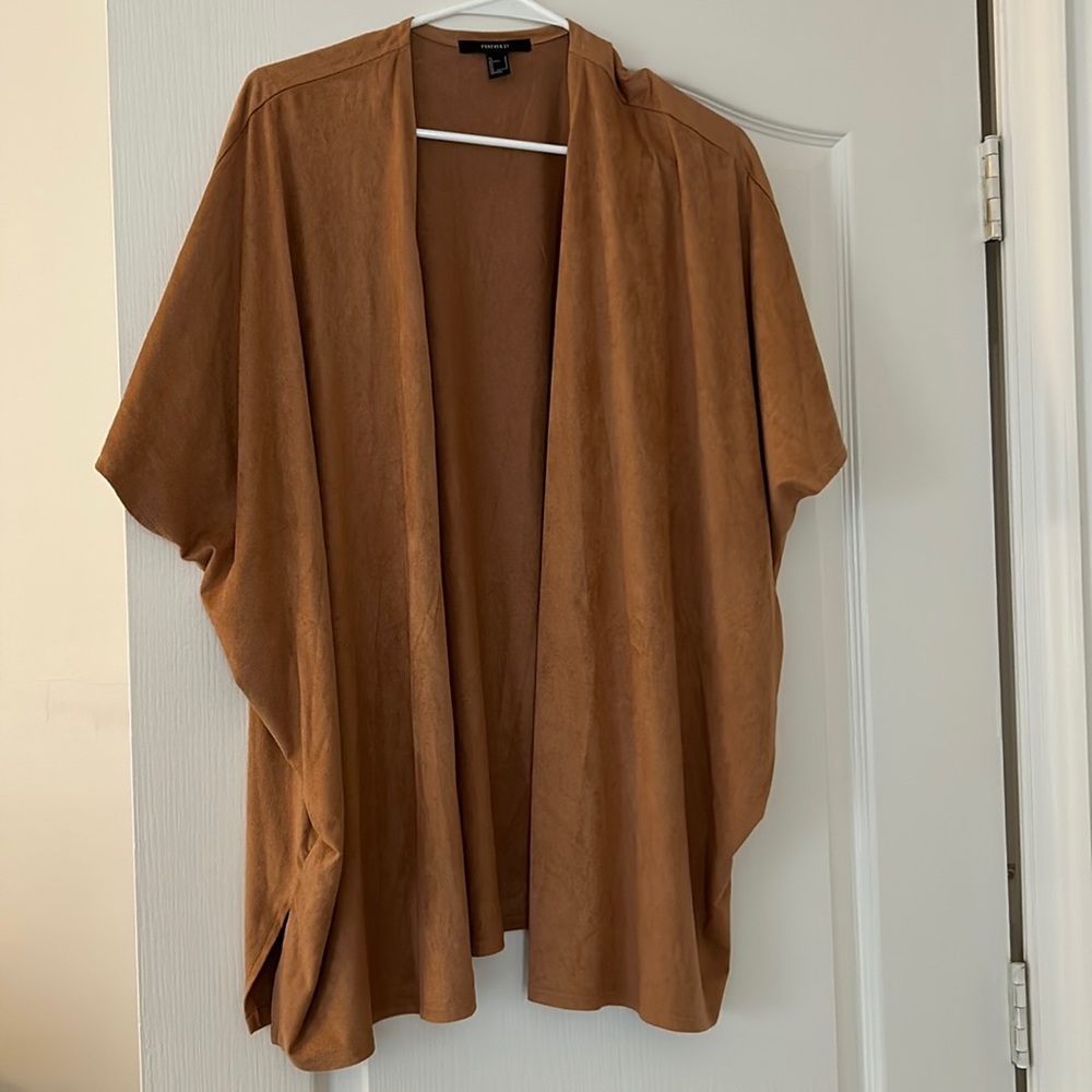 Suede cardigan